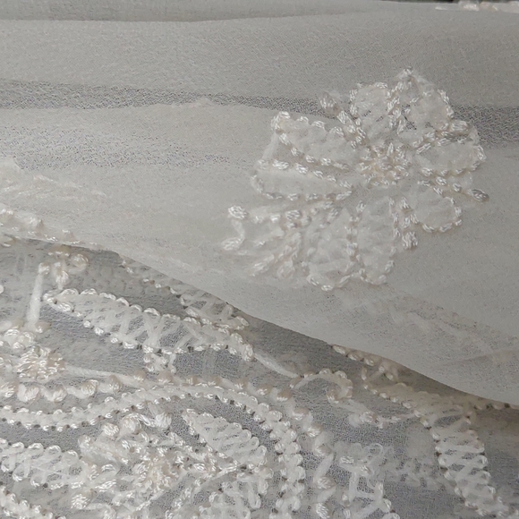 Women's cream sheer tunic - Picture 11 of 12